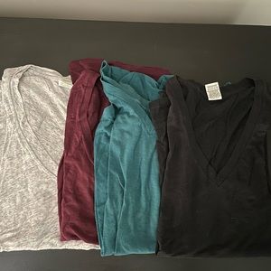 4 Victoria Secret’s V-Neck tees